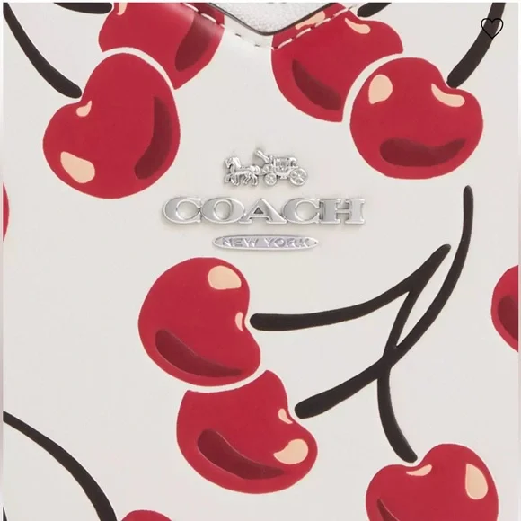 Coach NWT heart Crossbody bag with cherry print - Picture 6 of 11